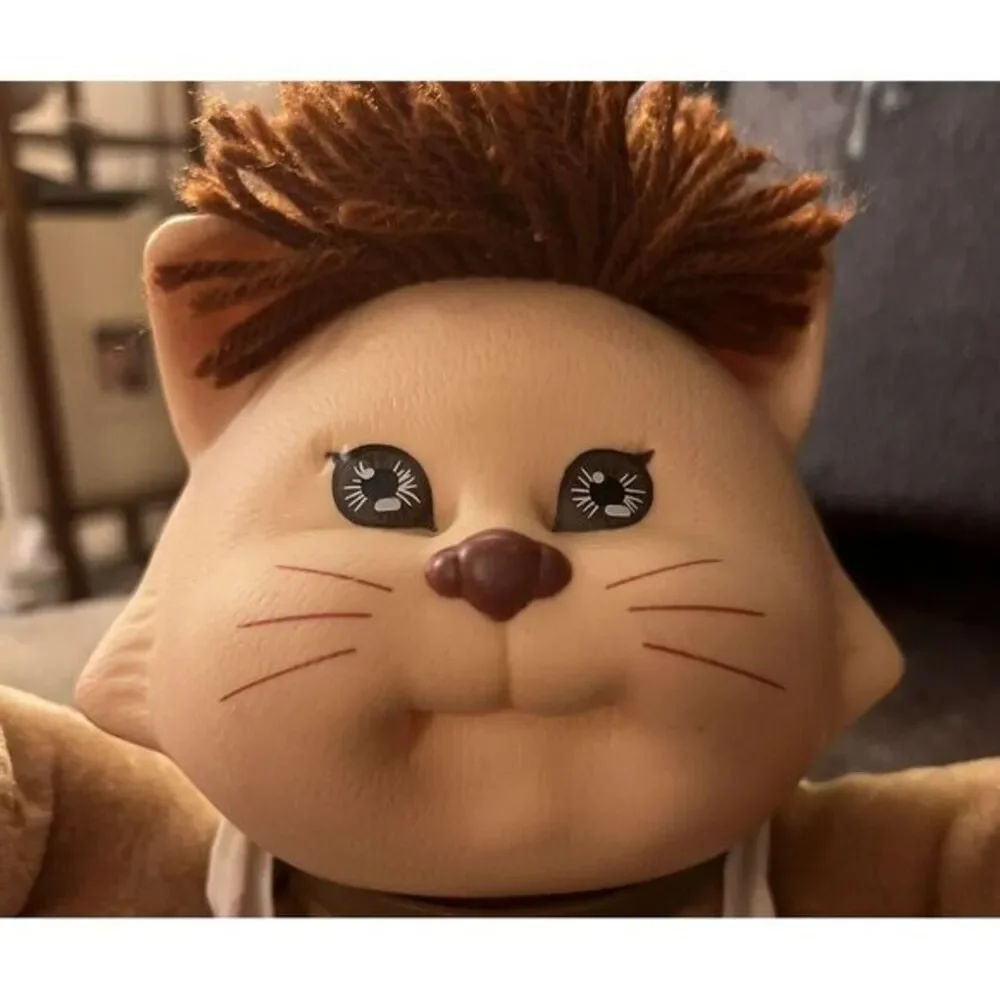 Authentic 1983‎ Cabbage Patch Kids Koosa Plush Cat in Orig Dress 15